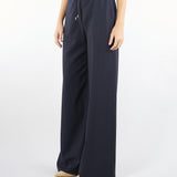 Pantalone Blu con coulisse in lana BERARD 8 MAX MARA STUDIO 