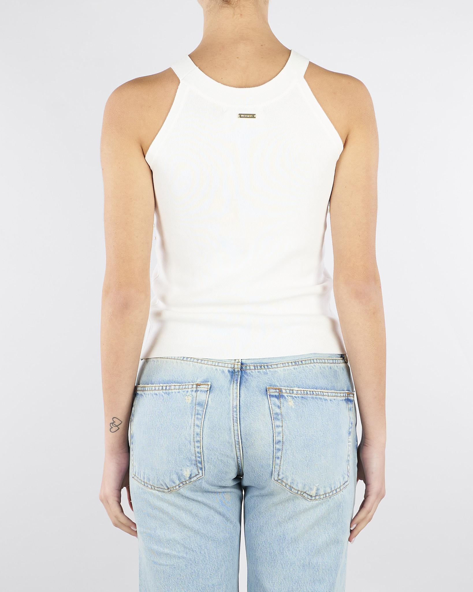 Top Bianco con perle NS263 02 NO SECRETS 