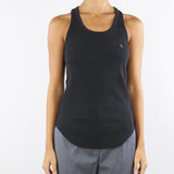 Top Nero a costine con logo 452MS01 11 CYCLE 