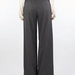 Pantalone Antracite microfantasia con elastico in vita RI9CO33 80 ANGELA DAVIS 