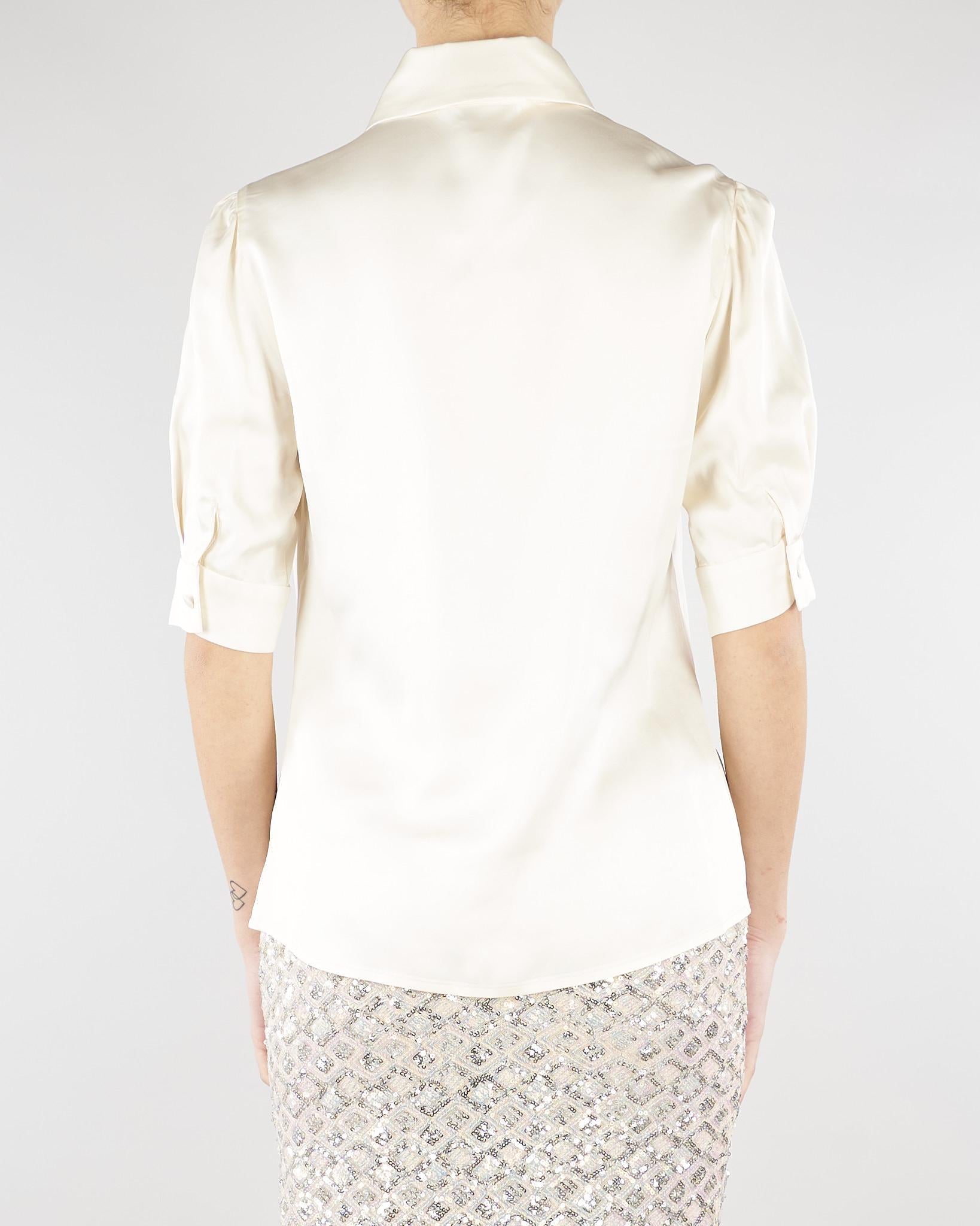 Camicia Vaniglia in raso ACT45029CA621 202 ACTUALEE 