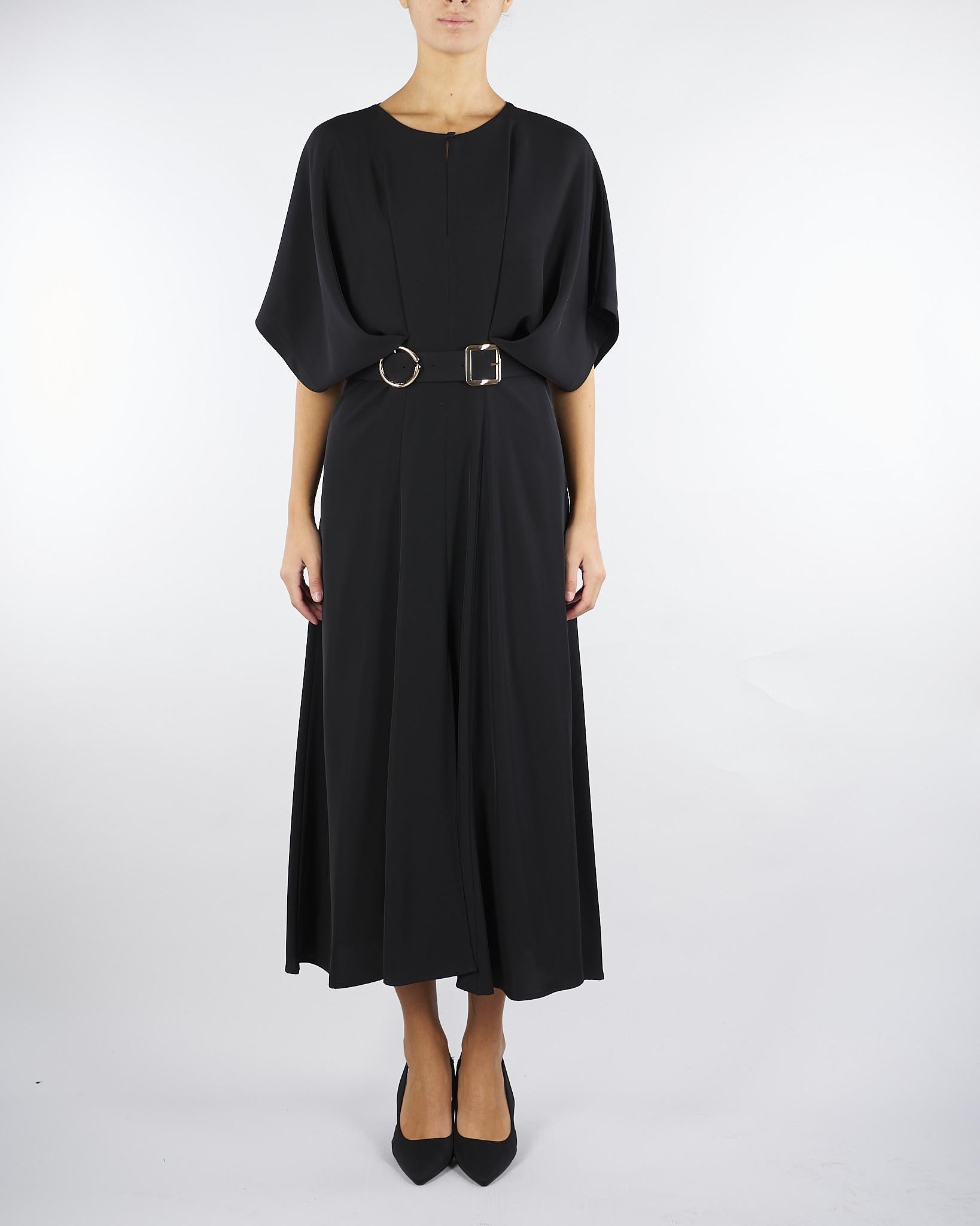 Abito Nero con cintura AFSVKJKC 99 IMPERIAL 