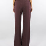 Pantaloni Merlot in crêpe con accessorio gioiello PA09956E2 EA4 ELISABETTA FRANCHI 