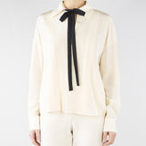 Blusa Burro in seta con cravattino MSTCOLONO 48 MAX MARA STUDIO 