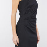 Abito bustier in gabardina