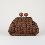 Borsa Pasticcino Bag Cuoio medium in nappa tricot WKALIBERO 3 MAX MARA WEEKEND 