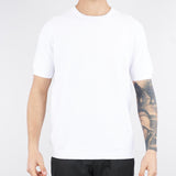 Maglia Bianco jacquard in cotone ice crèepe