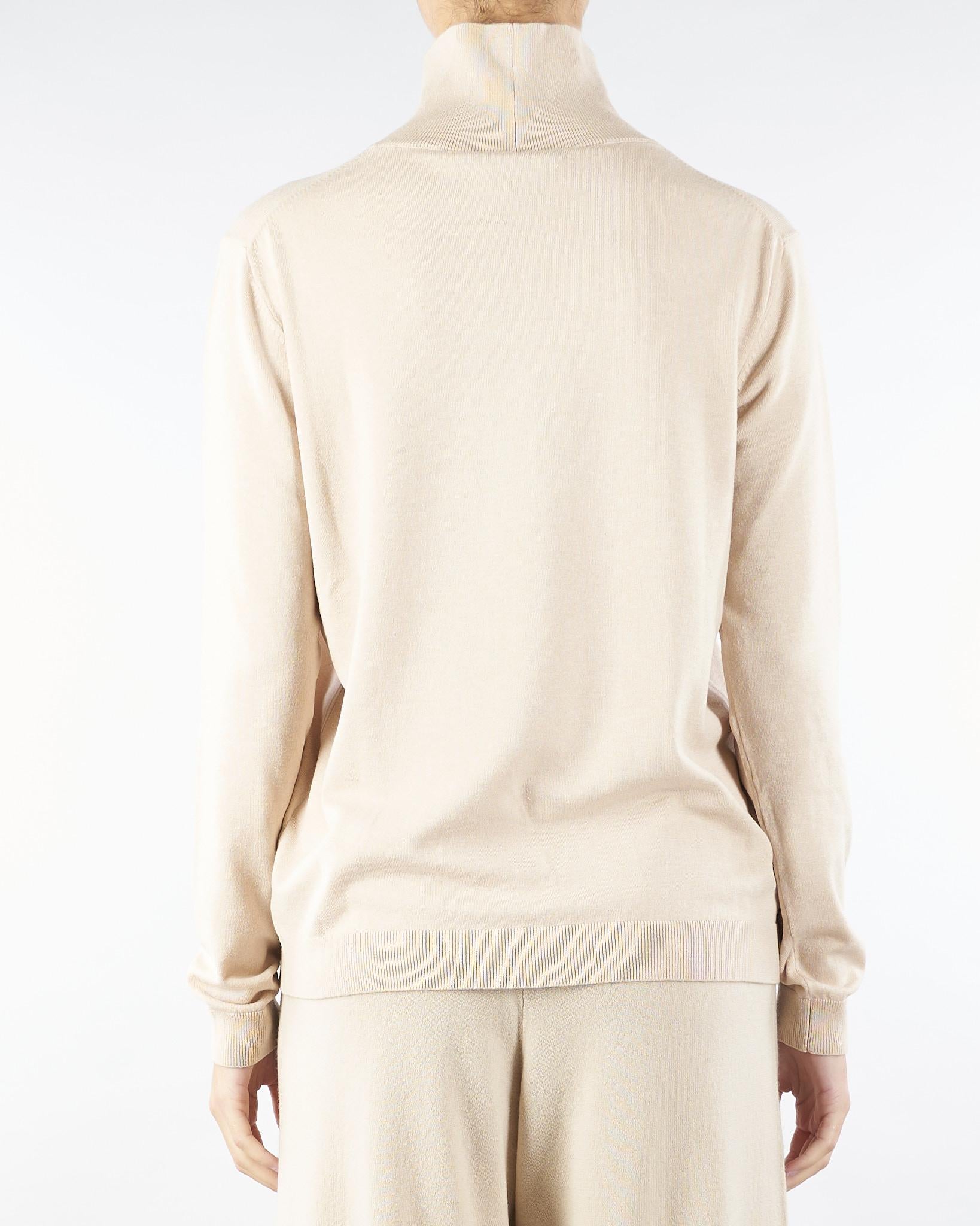 Maglia Dolcevita Beige in filato di seta e lana KIKU 2 MAX MARA WEEKEND 