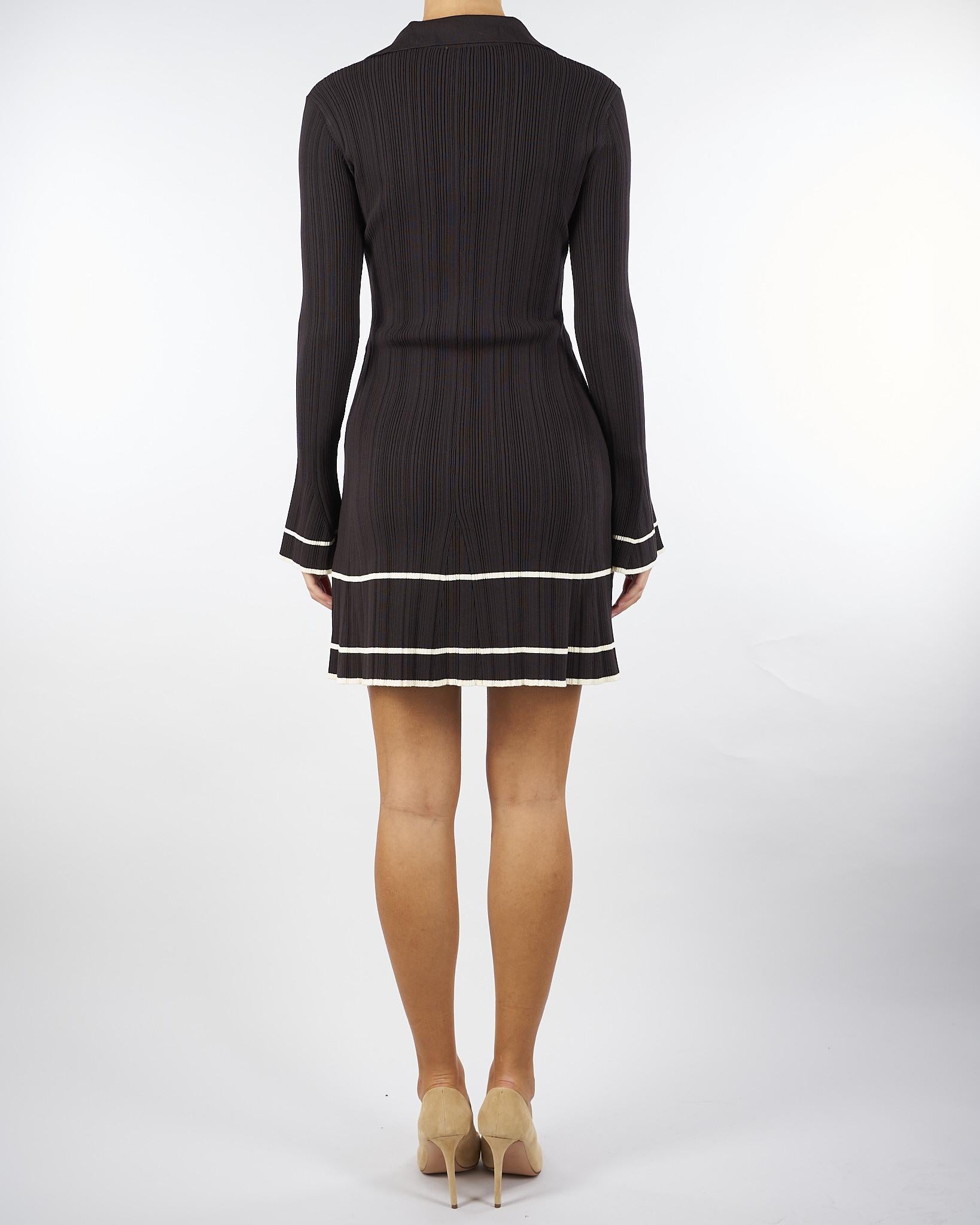 Abito Moro a costine con profili a contrasto TT3230 12996 TWIN SET 