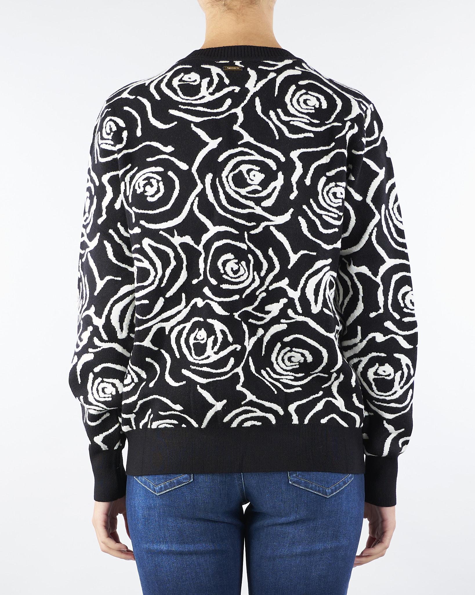 Cardigan Jacquard Nero-Bianco NS150 00 NO SECRETS 