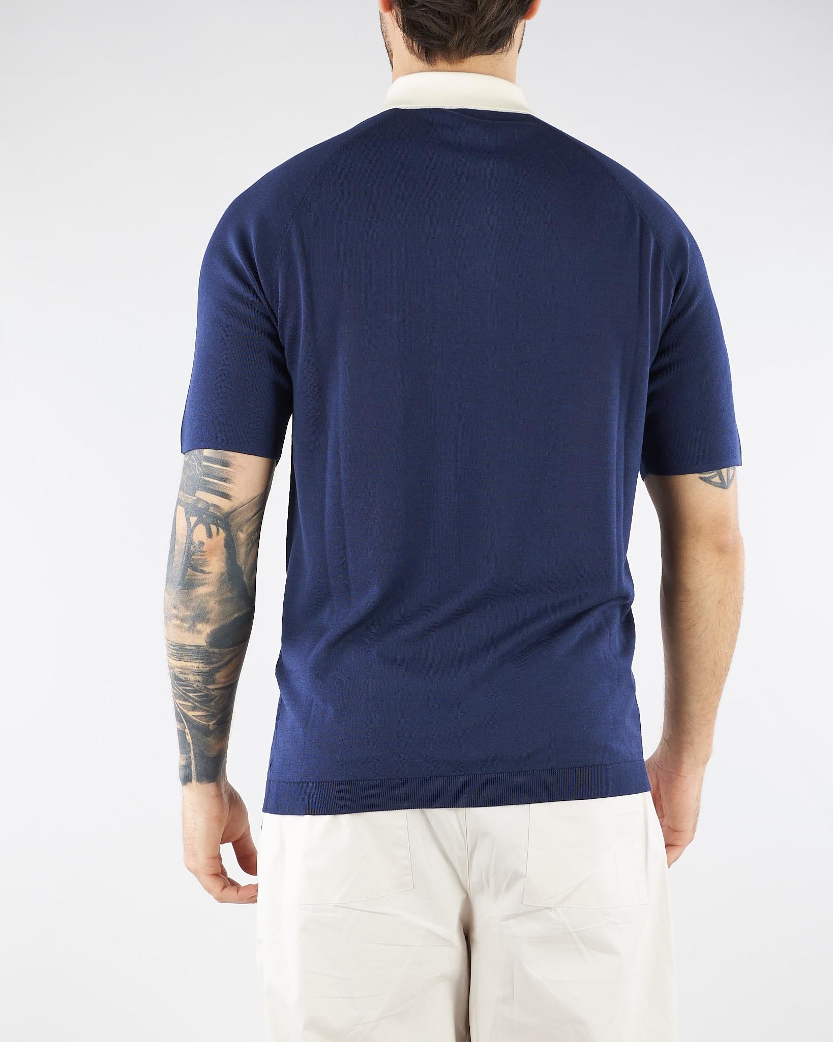 Maglia con collo a polo a contrasto EM004622AF25247 UB130 EMPORIO ARMANI 