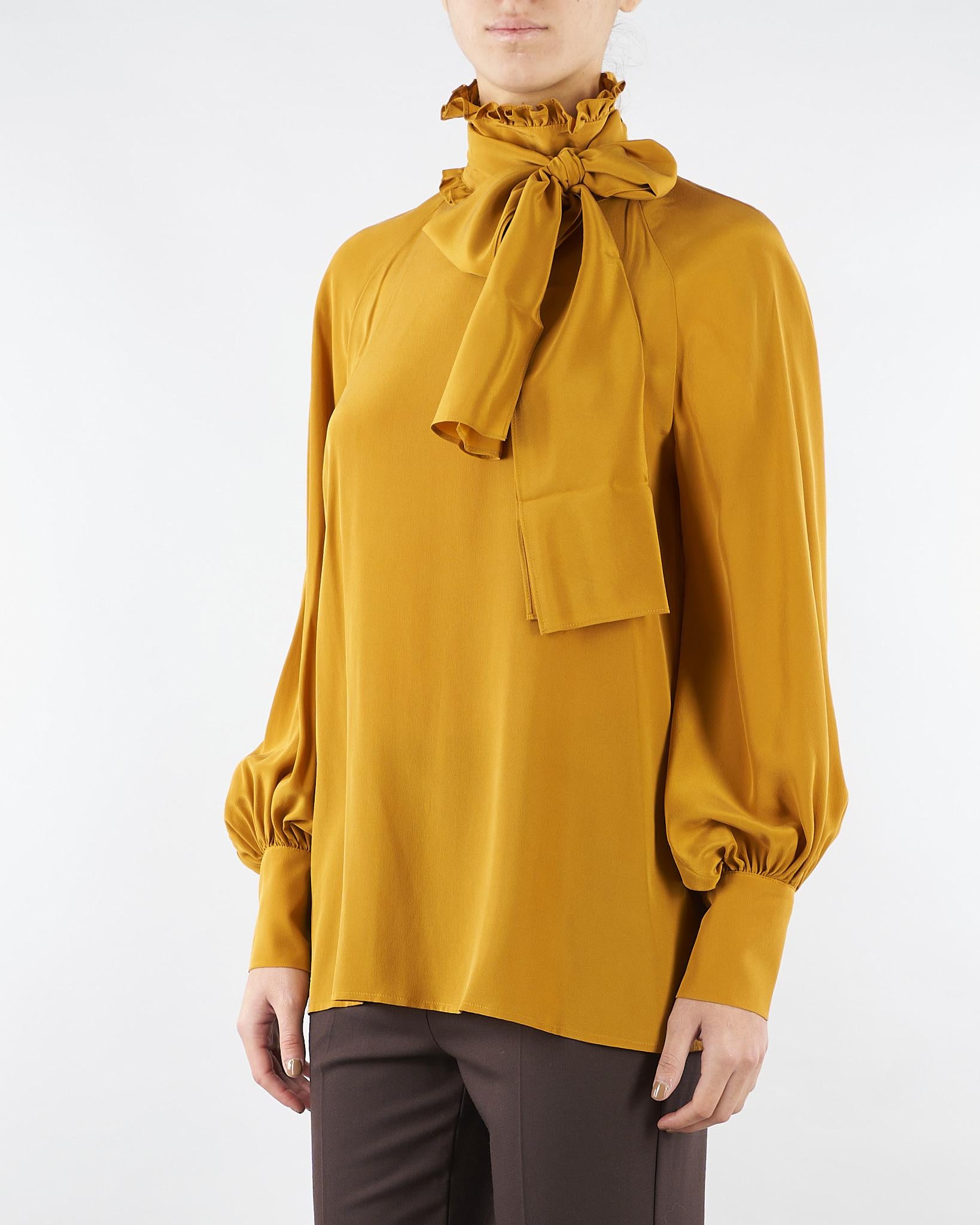 Camicia Arancione in crêpe de Chine di seta GUIDO 12 MAX MARA WEEKEND 