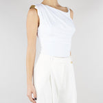 Body Avorio in jersey con spalla gioiello BO01361E2 360 ELISABETTA FRANCHI 
