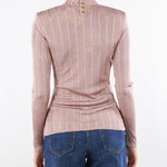 Maglia Sunrise in filato di viscosa con dettagli logo MK22S56E2 EA6 ELISABETTA FRANCHI 