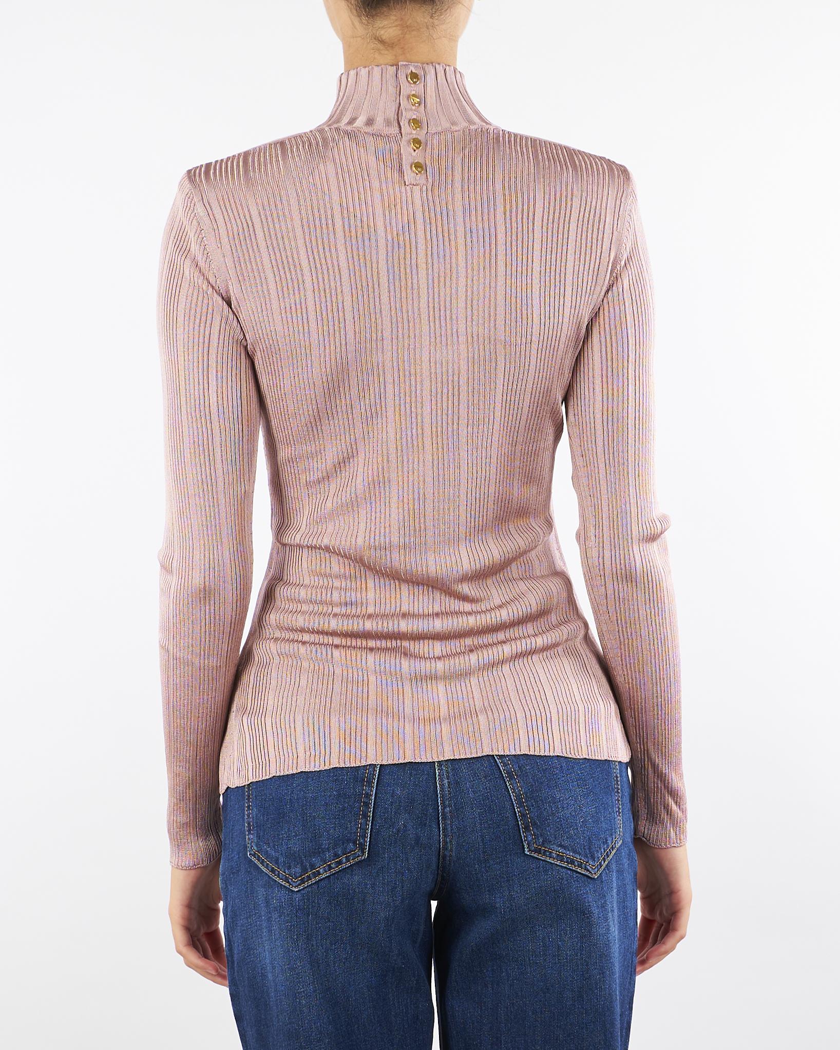 Maglia Sunrise in filato di viscosa con dettagli logo MK22S56E2 EA6 ELISABETTA FRANCHI 