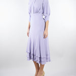 Abito Lilla in georgette di viscosa AB92361E2 EV7 ELISABETTA FRANCHI 