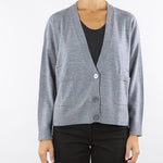Cardigan Grigio in lana merinos Camelia CAMELIA 742 NENETTE 