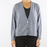 Cardigan Grigio in lana merinos Camelia CAMELIA 742 NENETTE 