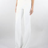 Pantaloni Avorio in doppio crêpe stretch con logo ricamato PA17161E2 360 ELISABETTA FRANCHI 
