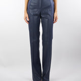 Pantaloni Blu flare fit laminati AGIO 2 PENNY BLACK 