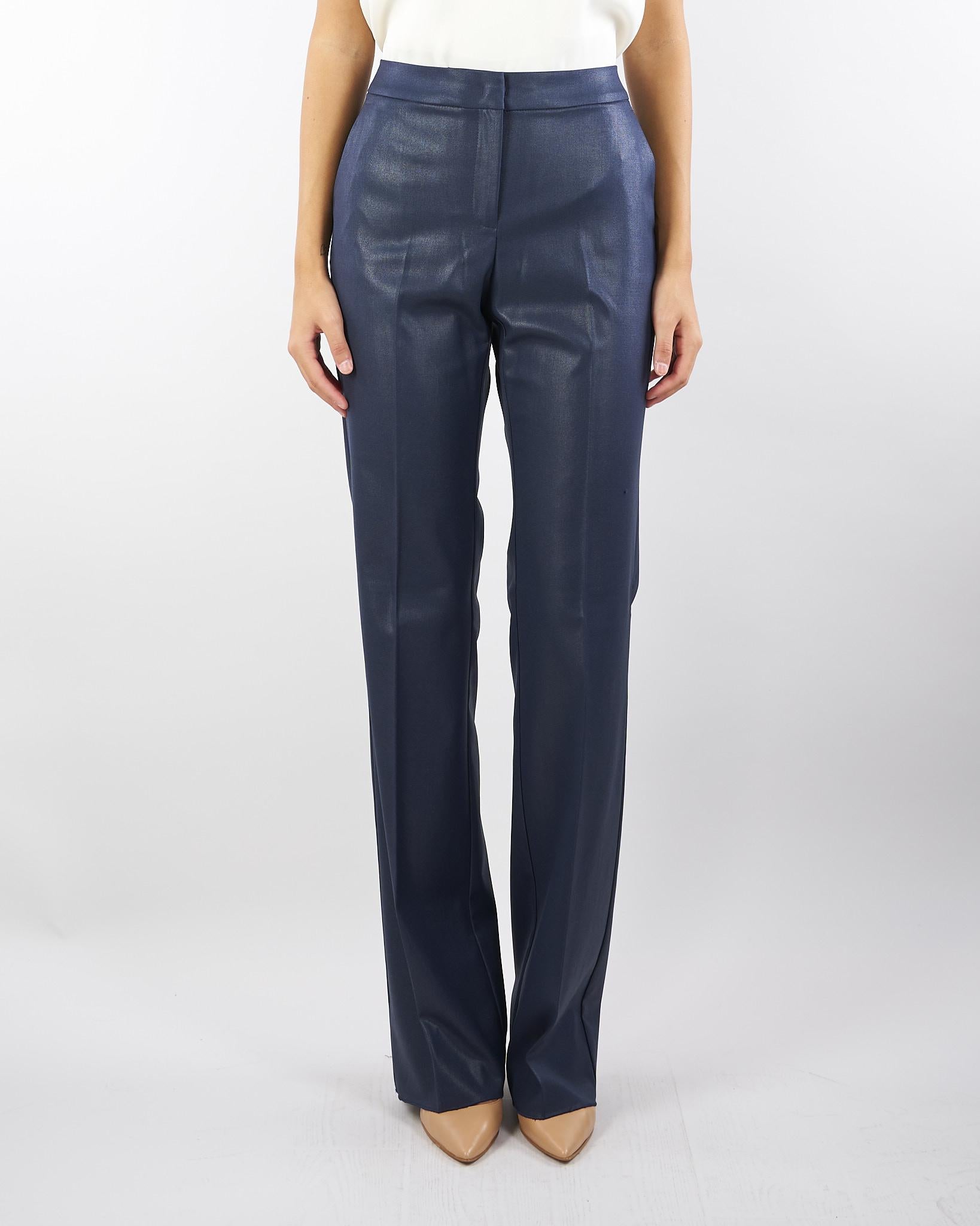 Pantaloni Blu flare fit laminati AGIO 2 PENNY BLACK 