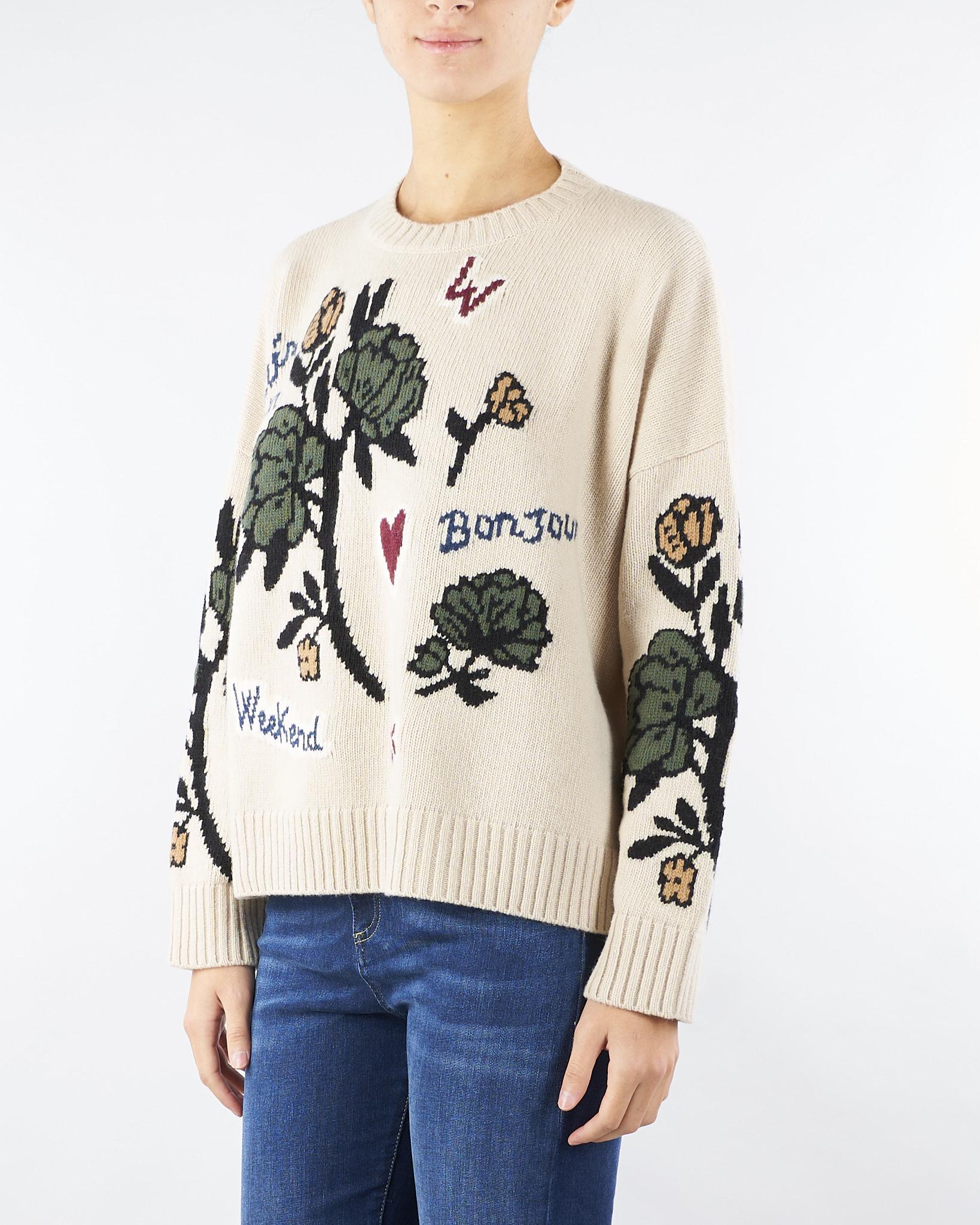 Maglia over Beige in filato di lana PAVIDI 3 MAX MARA WEEKEND 