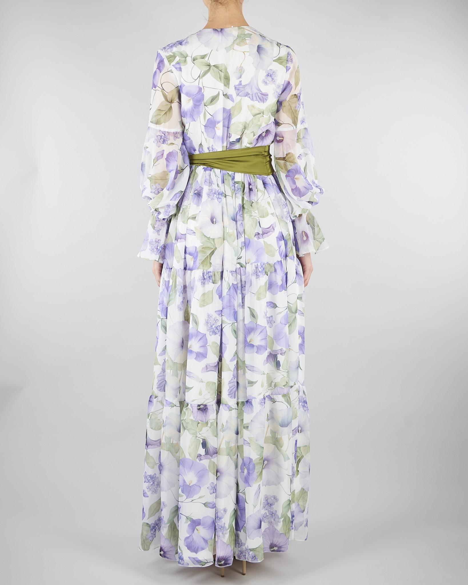 Abito a fantasia Bianco-Lilla AT146 74 ATELIER LEGORA 