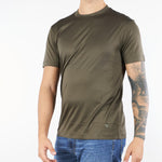 T-shirt Verde basic in misto lyocell e cotone 8N1TE81JUVZ U8120 EMPORIO ARMANI 