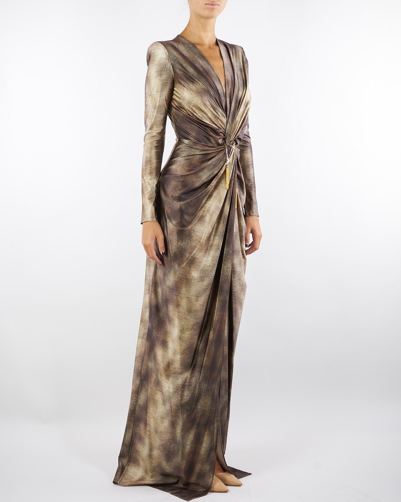 Abito Lizard Red Carpet in lycra con stampa pitone ABR3557E2 EL1 ELISABETTA FRANCHI 