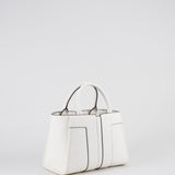 Tote media Avorio con logo in rilievo