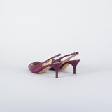 Décolleté Bordeaux sling back con Oval T<BR/> TCP030 5609 TWIN SET 
