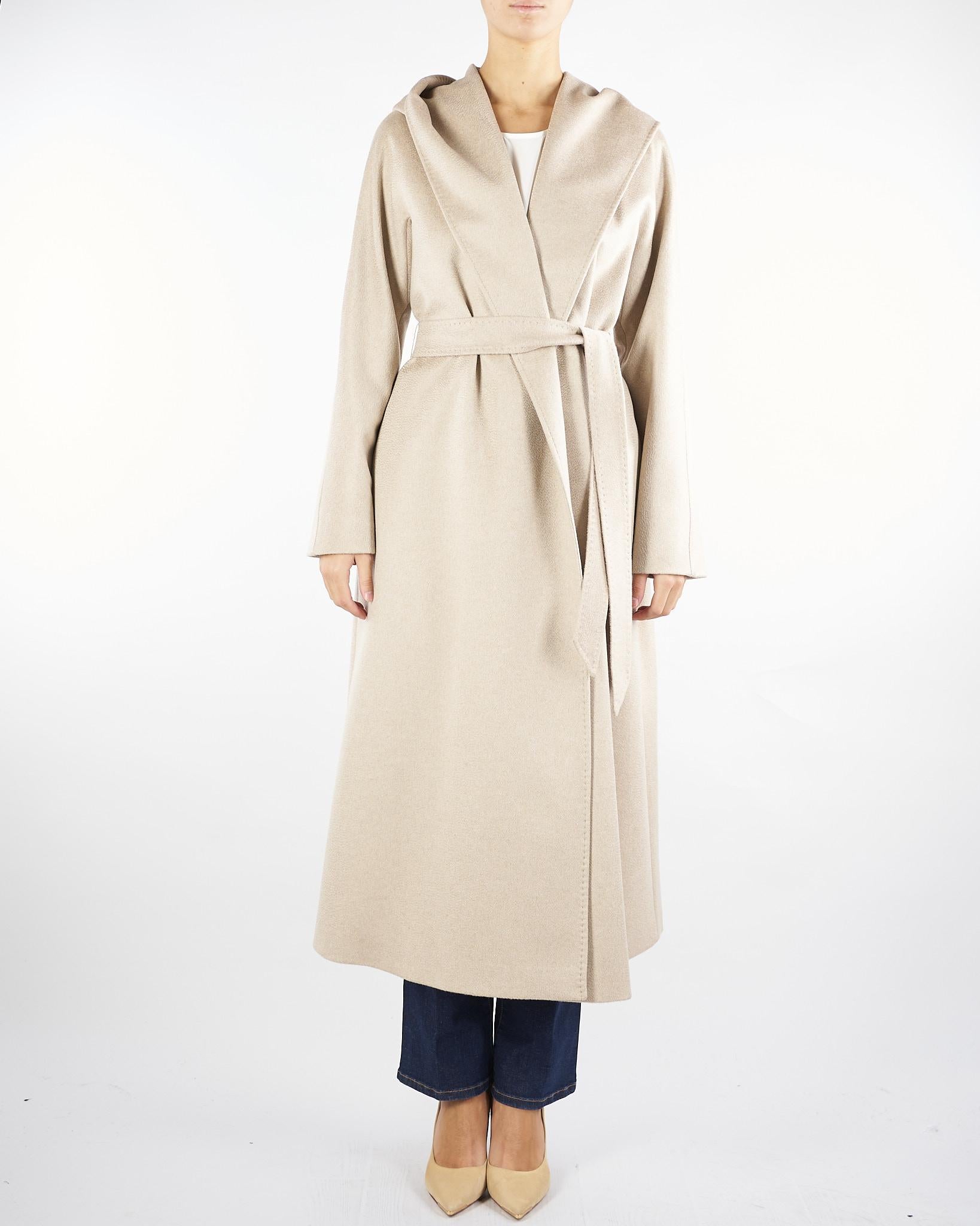 Cappotto Naturale in puro cashmere con cappuccio DANTON 5 MAX MARA STUDIO 