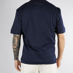 T-shirt Blu in jersey lucido F0134054 6685 PAOLO PECORA 