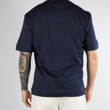 T-shirt Blu in jersey lucido F0134054 6685 PAOLO PECORA 