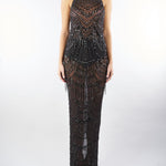 Abito Nero con pietre all over AT135 99 ATELIER LEGORA 