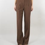 Pantaloni Cioccolato wide leg in misto lino RA6094T8823 90913 BLUGIRL 