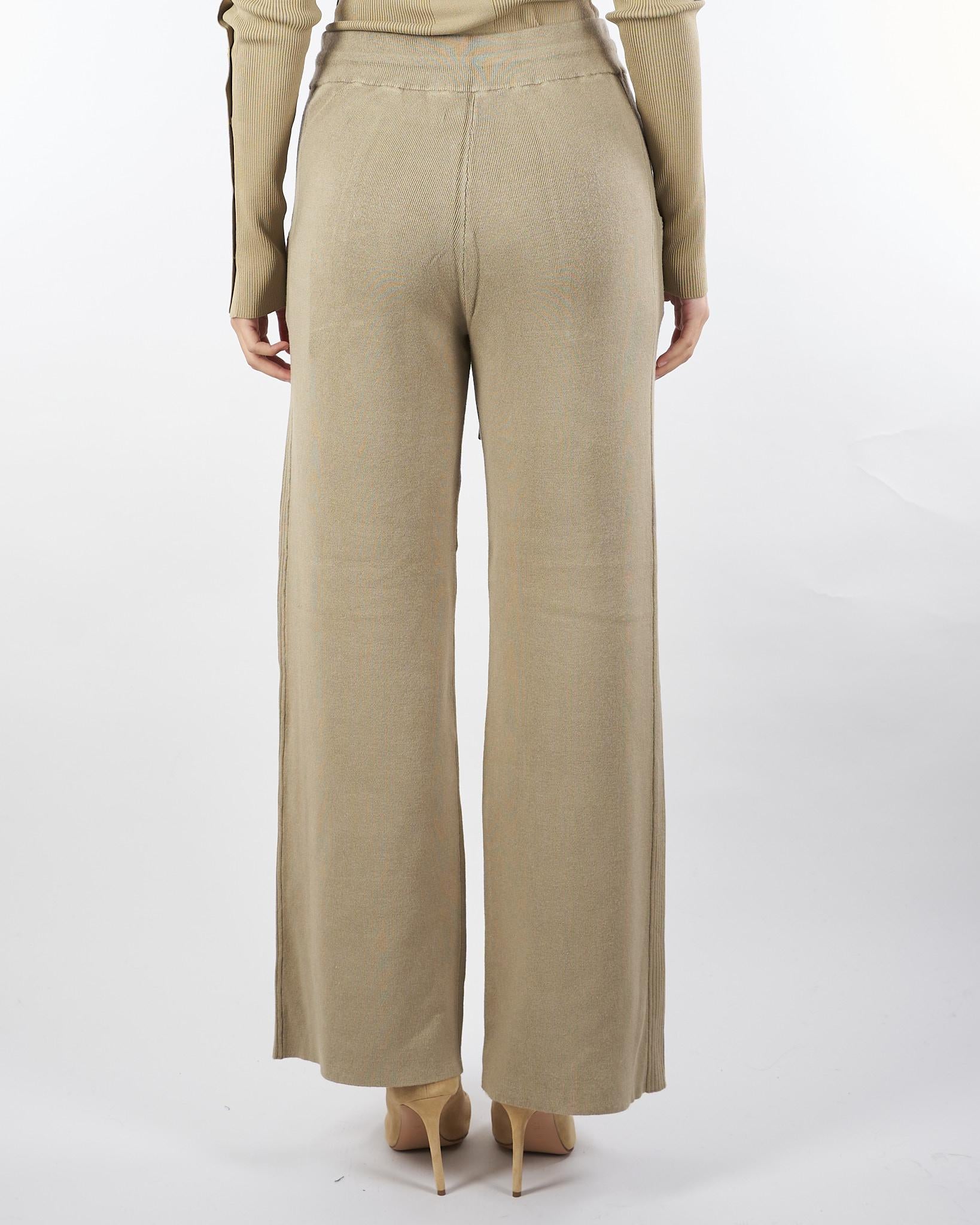 Pantalone cropped Beige in maglia 2P1704K207 B848 PATRIZIA PEPE 