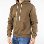 Felpa Tabacco con logo sul cappuccio XMF3981 85 YES LONDON 