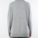 Maglia Grigio in misto lana con collo a cratere RI5NT013 0007 ICONA 