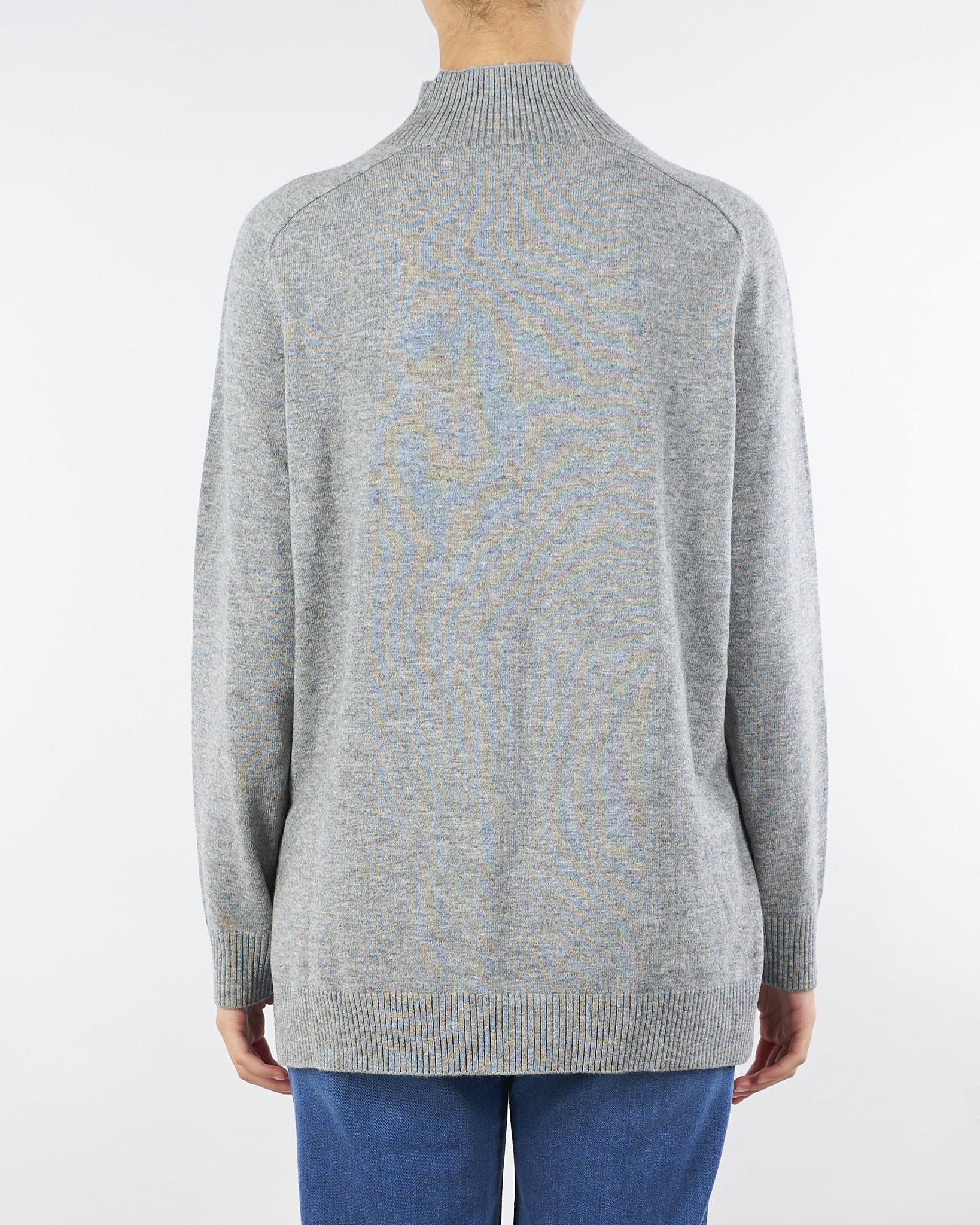 Maglia Grigio in misto lana con collo a cratere RI5NT013 0007 ICONA 