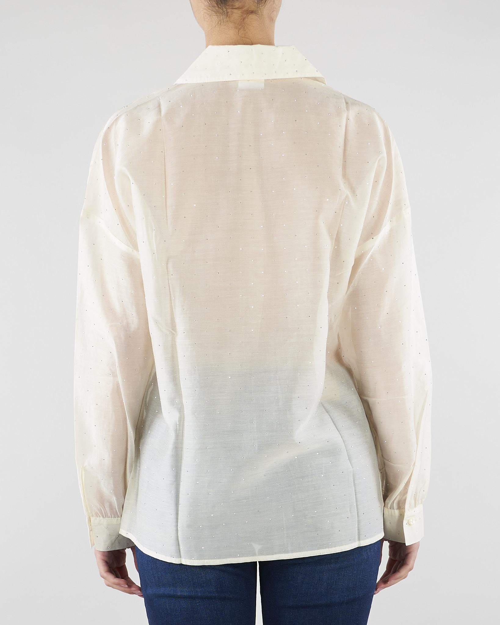 Camicia Crema in voile con strass PBPGIOSTRA 1 PENNY BLACK 