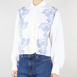 Camicia Bianco in cotone con ricami in pizzo D48EK040ET0 MFA39 ERMANNO BY ERMANNO SCERVINO 