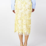 Gonna longuette di paillettes a fiori