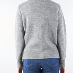 Cardigan Grigio a costine con ricamo floreale NS124 95 NO SECRETS 