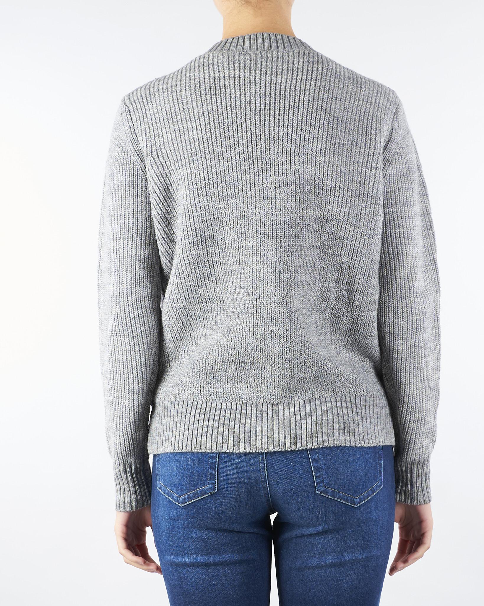 Cardigan Grigio a costine con ricamo floreale NS124 95 NO SECRETS 