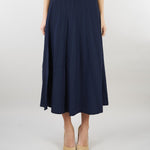 Gonna Blu in maglia di viscosa pointelle RA6053MA89R 93713 BLUGIRL 