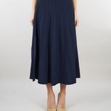 Gonna Blu in maglia di viscosa pointelle RA6053MA89R 93713 BLUGIRL 