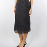 Gonna Nero in tela ramiè