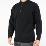 Maglia Polo Nero in pura lana e cashmere B9F0102 99 AMARANTO 