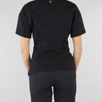 T-shirt Nero con bottoni gold MA00461E2 110 ELISABETTA FRANCHI 